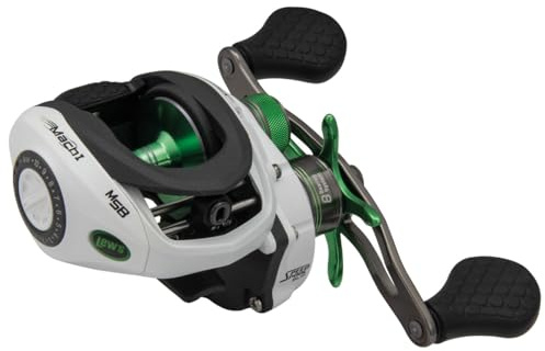 Lew's Unisex-Erwachsene Mach 1 Baitcast SLP Fishing Reel, 7.5:1 Gear Ratio, Graphite Frame, Premium 8 Stainless Steel Ball Bearings Angelrolle, Schwarz