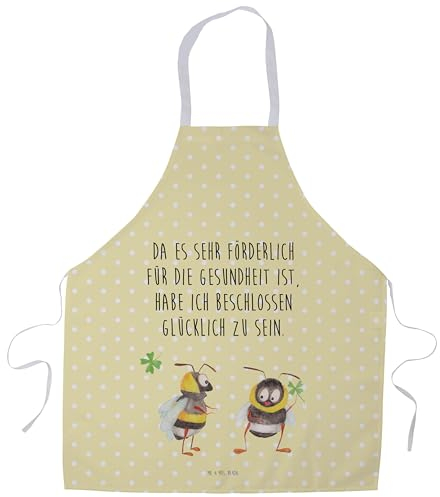 Mr. & Mrs. Panda Kochschürze Hummeln Kleeblatt - Geschenk, Lustige Sprüche, Hummel, Biene, Kellner, Kellnerschürze, glücklich Werden, sein, Restaurant, Spruch Positiv, schön, BBQ, Barbecue