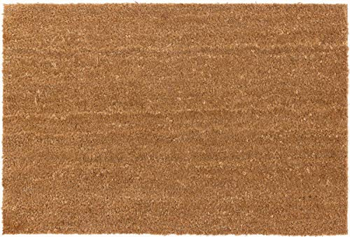 Shopaja Fußmatte Kokos Premium Natur bis 200 cm Länge 17 mm oder 20 mm Höhe hochwertige Kokosfaser Farbe Natur 17 mm, 40 cm x 60 cm