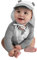Cuddle Club Einteiliger Badeanzug für Babys und Kleinkinder|Unisex-Kinder-Sonnenanzug Für Badeanzug EIN Babyzimmer und Kleinkind|Barbons und MädchenSäuglingsbären in Sun-Kostüm-Weiß/Grau 0-3 Monate