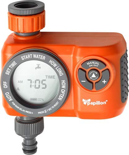 Papillon, PROGRAMMATORE DIGITALE per irrigazione a 13 FREQUENZE. Colore Arancione