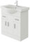 VeeBath VUW750 Linx Bathroom Vanity Basin Sink Cabinet Unit Soft Close Door Hinges Storage Furniture-750mm, White, 750mm (Flat Pack)