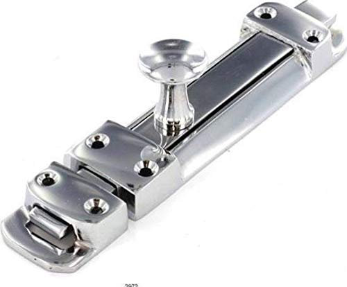 2xBRIGHT Chrome Plate Heavy Duty Sliding Door Bolt 100mm