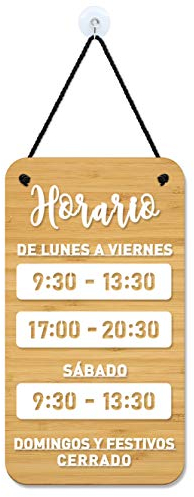 SIGNS - Design para personalizar - Cartel Horario de Apertura - Shabby Chic OH07 - Placa Horario para Tiendas, Cartel horario comercio, Placa horario comercial, cartel horario negocio (Español)
