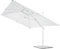 Danieli Sombrilla de jardín de aluminio, toalla repelente al agua con chimenea resistente al viento. Poste descentralizado ajustable., Color blanco., 3x4