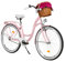 MILORD. 28 Zoll 1-Gang rosa Komfort Fahrrad mit Korb und Rückenträger, Hollandrad, Damenfahrrad, Citybike, Cityrad, Retro, Vintage
