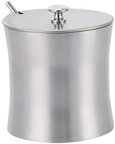 375 ml salero acero inoxidable con tapa y cuchara, recipiente para condimentos Azucarero recipiente para especias para organizador de cocina