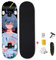 Skateboard Kinder Skateboards Für Anfänger 31 Zoll Longboards Für Mädchen Jungen, Skateboard Anime Design Komplettboard 7-Lagigem Ahornholz Deck, Teenager Mini Cruiser Boards Konkave Deckform ABEC-7
