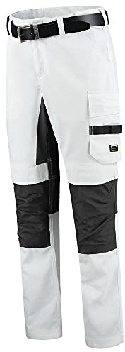 Tricorp Malerhose Twill Cordura Stretch 502016 - Herren/Unisex - Weiß/Grau