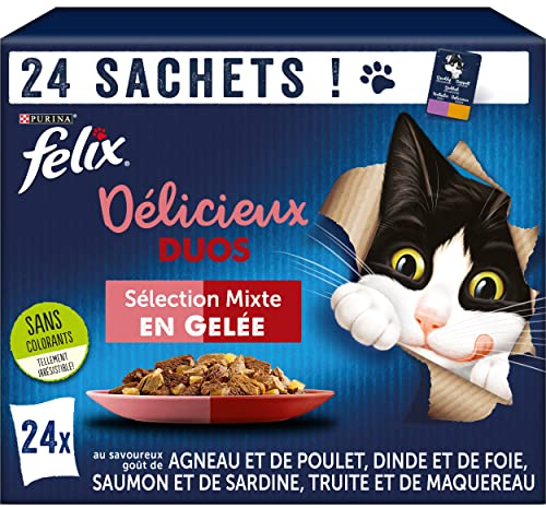 Felix Leckere Duos in Gelee, gemischte Auswahl, 24 x 85 g, alle Größen