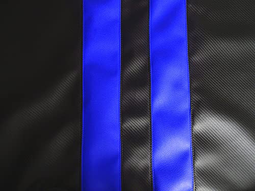 The Tuning-Shop Ltd Motorhaubenschutz für VW Transporter T5 03–09 Carbonfaser-Optik Rennstreifen (blaue Rennstreifen)