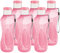 MILTON Wasserflasche für Kinder, wiederverwendbar, auslaufsicher, 340 ml, Kunststoff, breite Öffnung, große Trinkflasche, BPA- und auslaufsicher, mit Griffgurt, Yoga (Pink, 6 Stück)