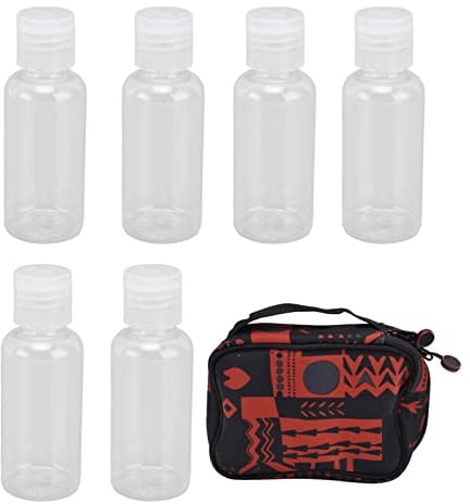 Containers Travel Spice Kit,6pcs Camping Spice Containers Mini Portable Transparent Spice Jar Kit with Storage Bag for Kitchen Camping Travelling