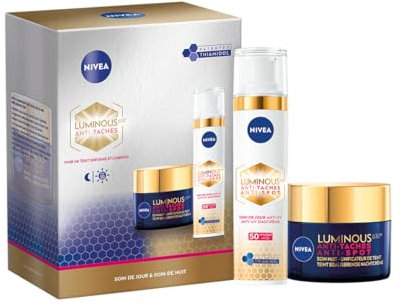 NIVEA Luminous 630 Coffret Soin de jour & Soin de nuit, Soins visage anti taches pigmentaires, Coffret de soins anti-âge pour tous types de peaux