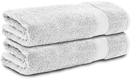 Komfortec 2er Handtücher 50x100 cm Set aus 100% Baumwolle, Frottee, Weich, Weiß
