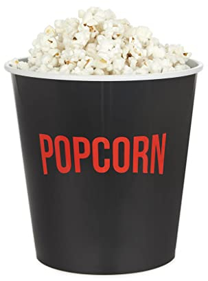 Balvi Bol Palomitas Popcorn Streaming Color Negro El Mejor Amigo en Tus Tardes de peli Plástico PP 18