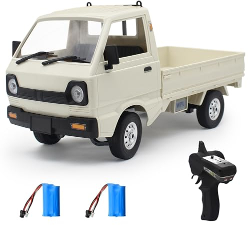 Mostop D12 RC Car Crawler Pickup Truck 1/10 Scale RC Carry Truck Off Road Drift RC Vehicle Climbing Car for Kids Adults, Throttle & Steering Control Cargo Truck Van Toy con luci a led