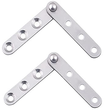 Bisagra pivotante de puerta de 360 grados, bisagra giratoria oculta de acero inoxidable de 57 mm x 16 mm, bisagra giratoria oculta resistente (59 mm)