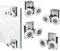 Zinc Alloy Shower Door Runners 23mm Twin Shower Door Rollers 2top 2bottom 4pcs