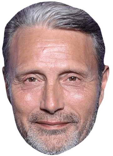 Celebrity Cutouts Mads Mikkelsen (Smile) Maske aus Karton