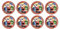 ALMACENESADAN, 4891, pack fiesta In side out, del revés; compuesto por 8 platos de cartón de 23 cm, ideal para fiestas y cumpleaños.