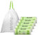 125 Sacs poubelles Strapper vert clair- Compatible avec poubelle Brabantia et simplehuman avec code D (20 litres) - 23-30 litres