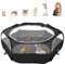 Pawaboo Kleintiere Freigehege, Wasserdicht Faltbar Kaninchen Freilaufgehege für Hasen Hühner Kätzchen Welpen Kaninchen Hamster, Visuell Laufstall mit Netz Reißverschluss und Nylonboden - Schwarz