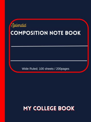 composition notebooks college ruled; with hardcover: sewn composition notebook