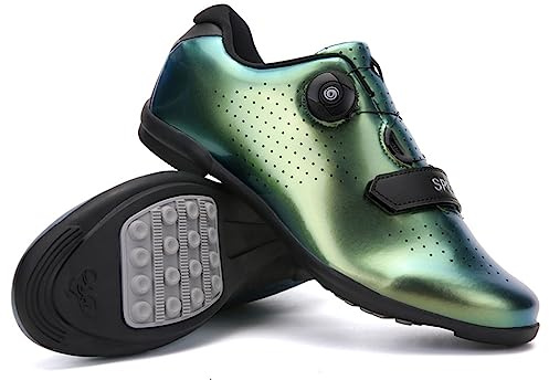 Hixingo Fahrradschuhe Herren Damen, Rennrad Und Mountainbike Schuhe Mit Gummisohle, Atmungsaktive Sneaker, rutschfeste No-Lock Fahrradschuhe MTB Schuhe