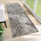 TAPISO Feyruz Teppich Läufer Kurzflor Grau Schwarz Orange Teppichläufer Modern Verwischt Sand Optik Wohnzimmer Schlafzimmer ÖKO-TEX 100 x 220 cm