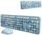 Ejoyous Wireless Keyboard and Mouse Combo, 2.4Ghz Set Up to 1600 DPI Office Desktop Cute Mouse for PC Computer Laptops (Blue)