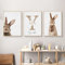 CULASIGN 3er Premium Kaninchen Poster Set, Tiere Hase Bilder Kinderposter Leinwand Wandkunst, Wandbilder Deko für Kinderzimmer Babyzimmer Mädchen Jungen, Ohne Bilderrahmen (30x40cm,JKL)