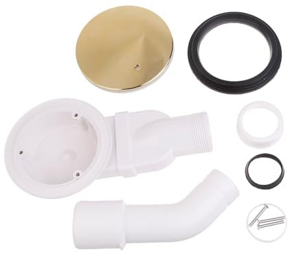 Bonde de douche universelle en laiton durable de 90 mm avec couvercle en laiton brossé
