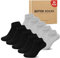 IceReco 10 Paia Calze Corte Uomo Cotone Estive Sportive Calzini Donna Corti Calza Sportivi Fantasmini Running Invisibili Trekking Tennis Calzini Elastiche 43-46 Nero Nere Neri Grigio