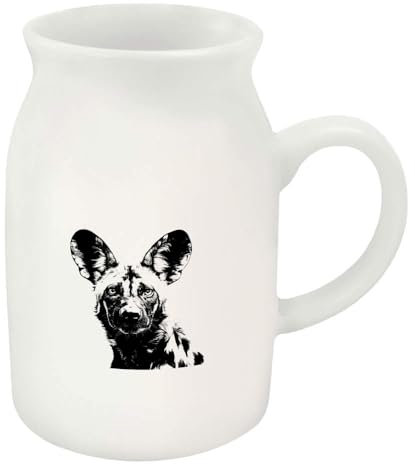 Azeeda 300ml 'African Wild Dog' Ceramic Milk Jug (MJ00013861)