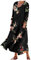 Robe Femme Chic Et Elegant, Robe Femme Chic Longue Bal De Promo Ete Mi Cérémonie pour Ronde Mariage Robe Femme Enceinte Cocktail De Bal Sexy Chic Soiree Vetement Grande (1-Noir,L)