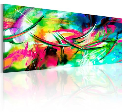 B&D XXL - Peinture acrylique Abstrait 90x30 cm - Effet texturé ou coup de pinceau - Décoration avec finition faite à la main - Finition artisanale - Abstrait Artistique a-A-0001-b-d