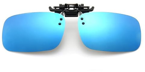 1 Stück Polarisierte Sonnenbrillen Clip für Herren und Damen Polarisiert Clip Auf Sonnenbrillen,Flip up Sonnenbrillen-Clip,UV400 Schutz Sonnenbrille für Anwendbar auf Golf, Angeln, Jagd Sports(Blau)