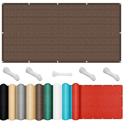 Voile D'Ombrage Auvent Rectangulaire 200 x 250 cm Aux UV 98% Voile Ombrage Jardin Parasol de Jardin avec Oeillets Et Cordons pour Jardin, Pelouse, Patio, Piscine, Marron
