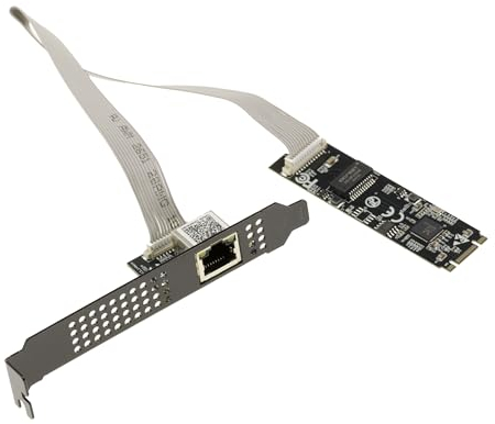 KALEA-INFORMATIQUE M2 5 Gigabit LAN ETHERNET 10 100 1000 1G 2.5G 5G Tarjeta Controladora de Red con Puerto RJ45 y CHIPSET REALTEK RTL8126. para M.2 NGFF PCIe B+M o M Puerto Clave