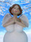 Pommerntraum ® | Dekofigur Sammlerfigur Yoga-Engel Mollyengel Rubensengel Yoga Engel Schutzengel Guardian Angel Weihnachtsengel Weihnachtsfigur Schreibtischfigur (Yogaengel Luna)