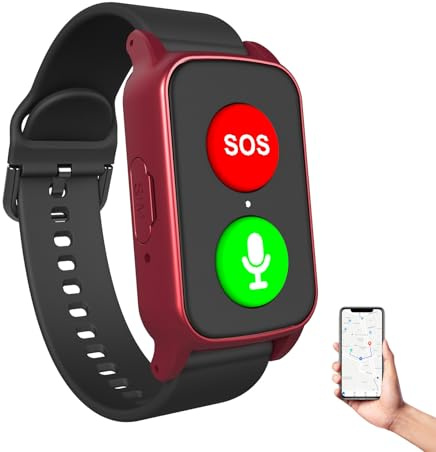 Reloj Localizador Personas Mayores Mayores con Detección De Caídascon Botón De Llamada De Emergencia Botón, Waterproof Detector Caída, Monitoreo De La Salud Red