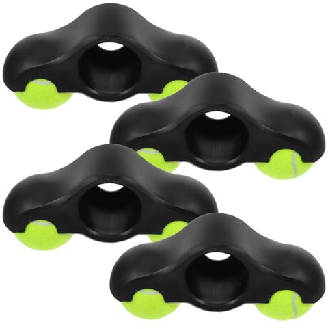 JOINPAYA 4 Stück Indoor Cycling Fußpolster mit Tennisball Dämpfung Kompatible Stabilisator Wippfüße aus Stoßdämpfendem Material für Stationäre Fahrradtrainer und Fitnessgeräte Zuhause