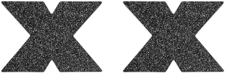 Bijoux Indiscrets FLASH Cross Pasties Black Reusable