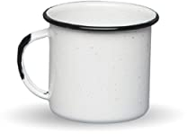 WARMCOOK CINSA-315752- Taza de café de acero esmaltado, diámetro 5 cm, 80 ml, color blanco