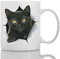 Funny Black Kitten Coffee Mug - Ceramic Funny Cat Mug - Perfect Cat Lover Gift - Cute Novelty Coffee Mug Present - Great Birthday or Christmas Surprise for Friend or Coworker, Men and Women (15oz)
