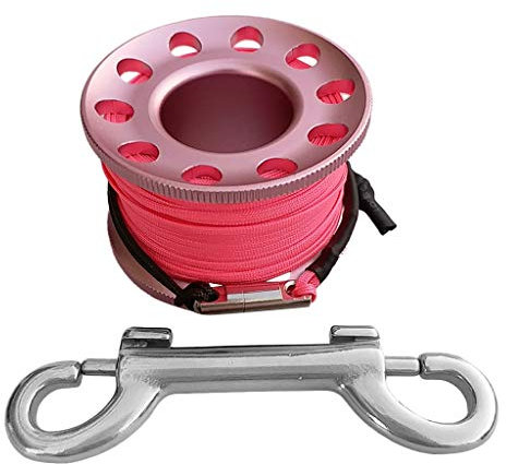 perfk 15 M Dive Moulinet Corde Ligne de sous-Marine, Rose, comme décrit
