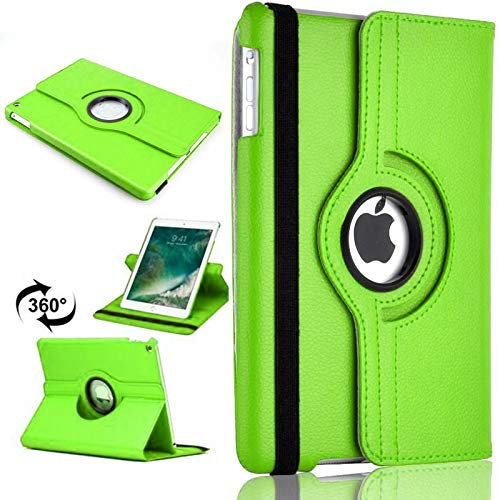 For iPad Mini 4 (2015) & iPad Mini 5 (2019) 360 Leather Rotate Stand Case Folio Cover (Green)