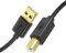 JAMEGA – Druckerkabel 2m | USB A auf B Kabel für HP, Canon, Dell, Epson, Lexmark, Brother, Samsung, Xerox uvm – Vergoldete Kontakte