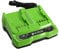 Greenworks Tools Caricabatterie Universale G24X2UC2 a Doppio Slot, Uscita Li-Ion 24 V 48W, Adatta a Tutte le Batterie della Serie Greenworks 24 V